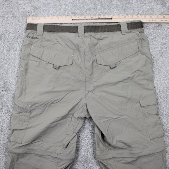 Columbia Silver Ridge Convertible Pants Mens 38x32 Beige Belted Cargo Omni-Shade - Picture 8 of 16
